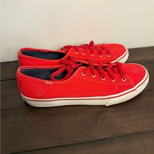 Keds Red Canvas Lace-Up Sneakers — Women’s 9.5